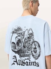 AllSaints Blue Panhead Short Sleeve Crew Neck T-Shirt - Image 5 of 10