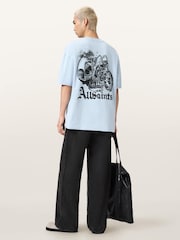 AllSaints Blue Panhead Short Sleeve Crew Neck T-Shirt - Image 7 of 10