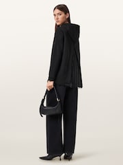 AllSaints Black Nia Lace Hoodie - Image 5 of 9