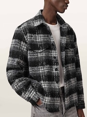 AllSaints Black Kory Long Sleeve Shirt - Image 6 of 7