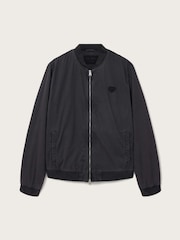 AllSaints Black Forres Bomber Jacket - Image 8 of 8