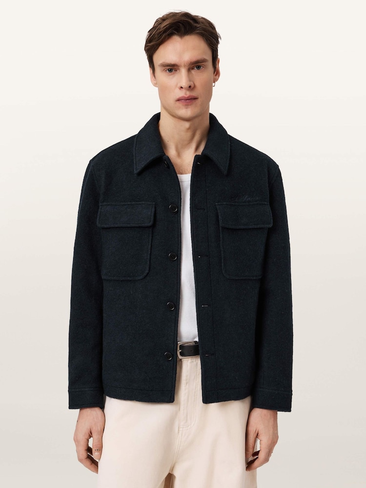 Niebieski - AllSaints Cayson Jacket - Obraz 1 z 7