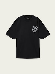 AllSaints Black Mixtape Short Sleeve Crew Neck T-Shirt - Image 8 of 8