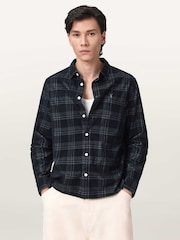 AllSaints Black Rockley Long Sleeve Shirt - Image 1 of 6