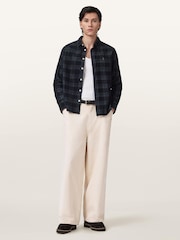 AllSaints Black Rockley Long Sleeve Shirt - Image 2 of 6