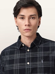 AllSaints Black Rockley Long Sleeve Shirt - Image 4 of 6