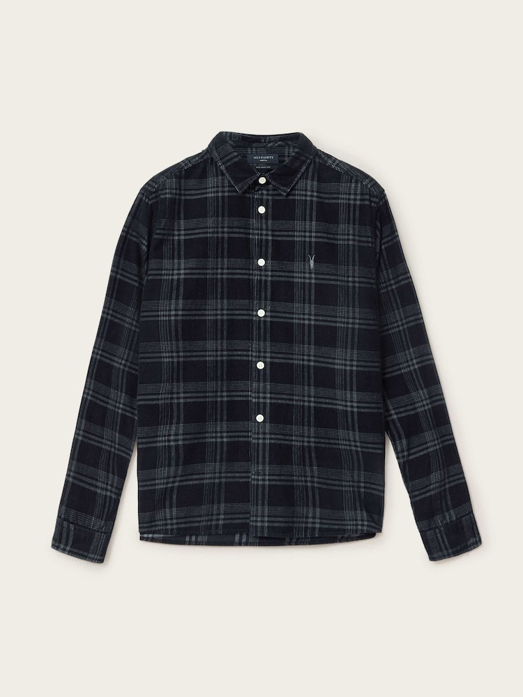 AllSaints Black Rockley Long Sleeve Shirt - Image 6 of 6