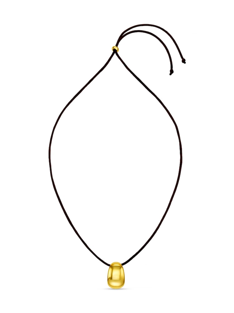 Orelia London Gold Tone Tapered Pendant Cord Necklace - Image 1 of 3