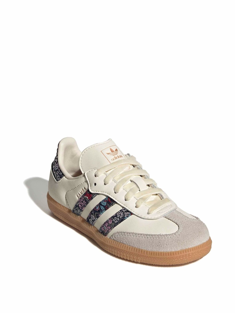 adidas Originals Neutral Liberty London Samba Kids Trainers - Image 1 of 8 adidas Originals Neutral Liberty London Samba Kids Trainers - Image 1 of 8