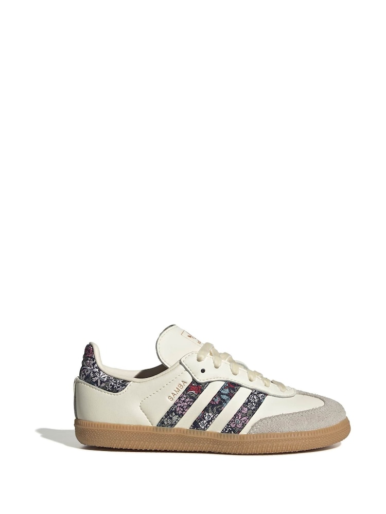 adidas Originals Neutral Liberty London Samba Kids Trainers - Image 2 of 8 adidas Originals Neutral Liberty London Samba Kids Trainers - Image 2 of 8
