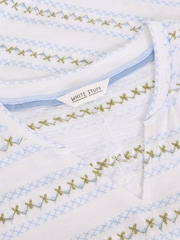 White Stuff White Nelly Embroidered T-Shirt - Image 6 of 6