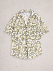 White Stuff Light Green Annie Short Sleeve Jersey Shirt - Image 1 of 2