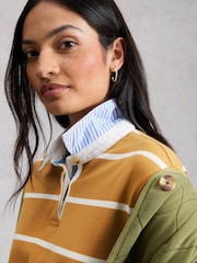 White Stuff Yellow Stella Stripe Rugby Top - Image 2 of 6