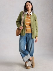 White Stuff Yellow Stella Stripe Rugby Top - Image 3 of 6