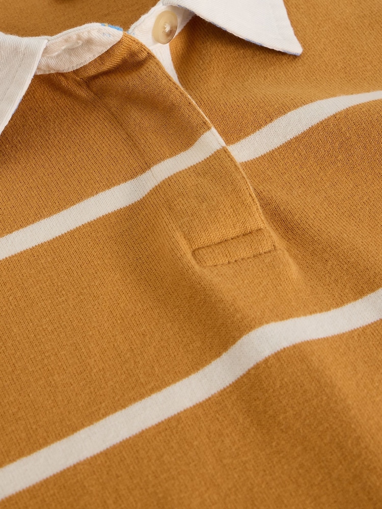 White Stuff Yellow Stella Stripe Rugby Top - Image 6 of 6