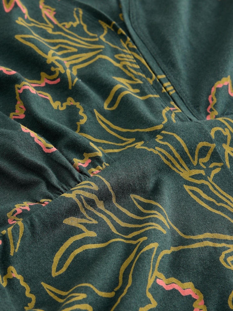 White Stuff Green Megan Jersey Dress - Image 6 of 6