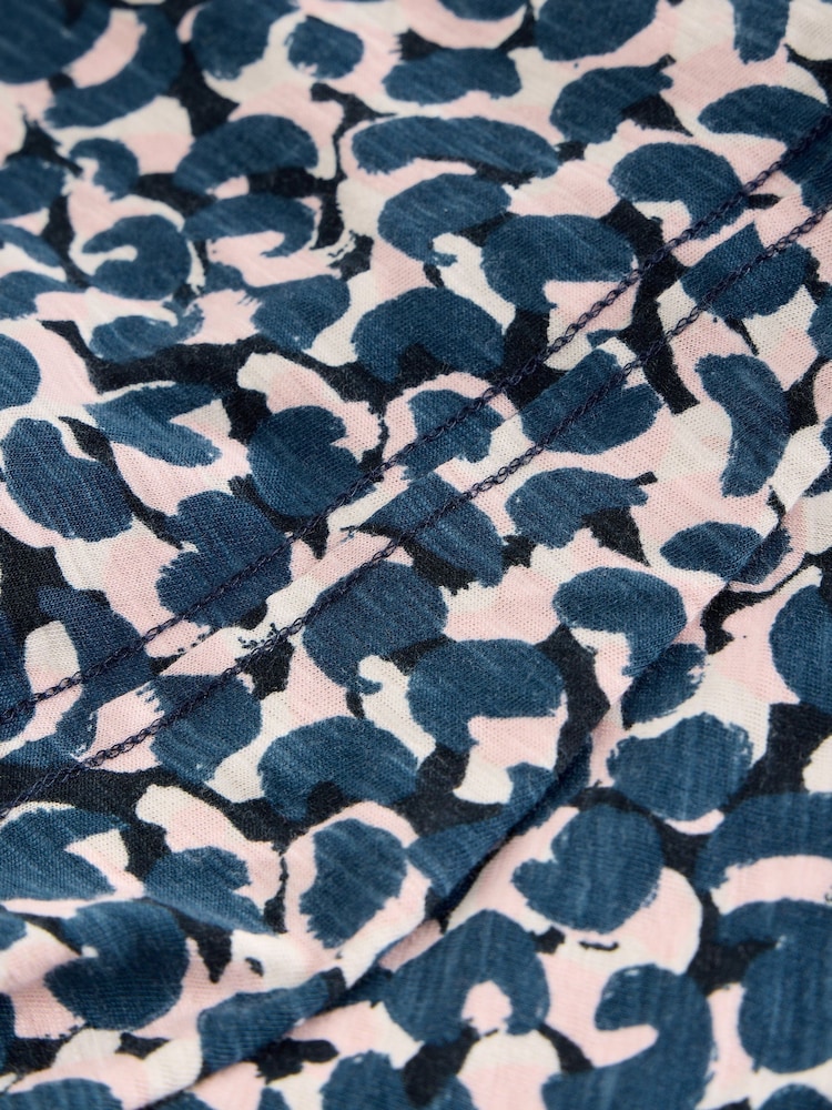 White Stuff Blue Annie Short Sleeve Jersey Shirt - Image 2 of 2