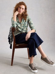 White Stuff Green Annie Jersey Shirt - Image 3 of 6