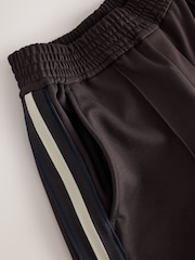 Chocolate Brown Ponte Wide Leg Trousers with Side Stripes - Image 9 of 10