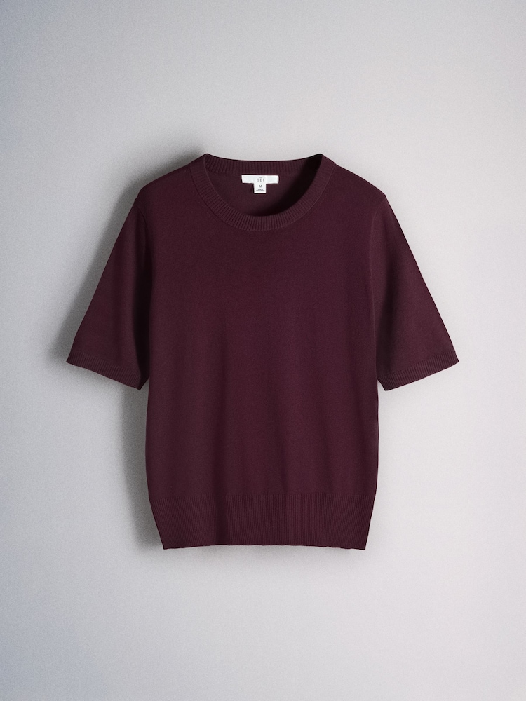 The Set 4 Pack 4 Pack Fine Knitted Crew Neck Jumpers Stone Brown/Pink/Burgandy Red/Chocolate Brown - Image 2 of 7 The Set 4 Pack 4 Pack Fine Knitted Crew Neck Jumpers Stone Brown/Pink/Burgandy Red/Chocolate Brown - Image 2 of 7