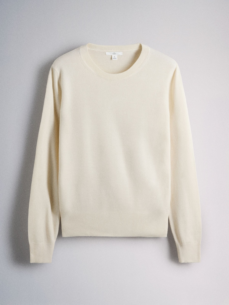 The Set 3 Pack Soft Knit Crew Neck Long Sleeve Jumpers Cream/Light Brown/Chocolate Brown - Image 2 of 6