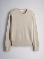 The Set 3 Pack Soft Knit Crew Neck Long Sleeve Jumpers Cream/Light Brown/Chocolate Brown - Image 4 of 6