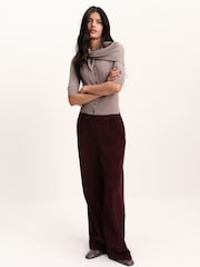 The Set 2 Pack Soft Knit Short Sleeve Cardigan With Scarf Mink Brown/Pink - Image 3 of 7