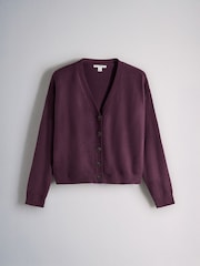 The Set 3 Pack Soft Knit V-Neck Cardigans Pink/Mink Bronw/Burgundy - Image 9 of 12