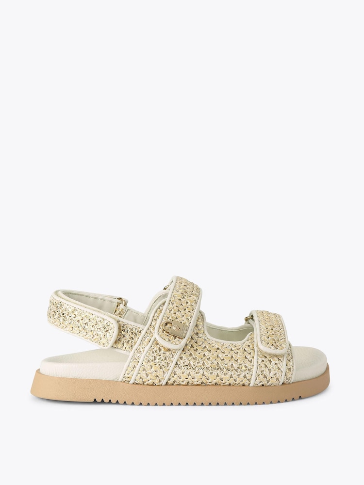 Kurt Geiger London Gold Brixton Lock Sandals - Image 1 of 4