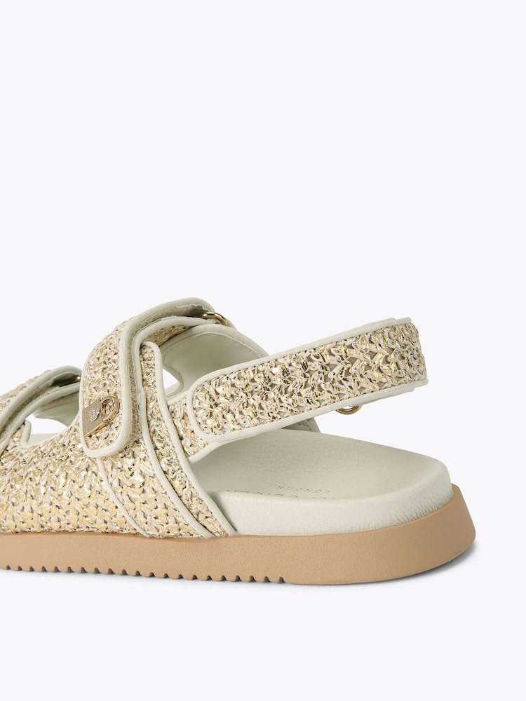 Kurt Geiger London Gold Brixton Lock Sandals - Image 4 of 4