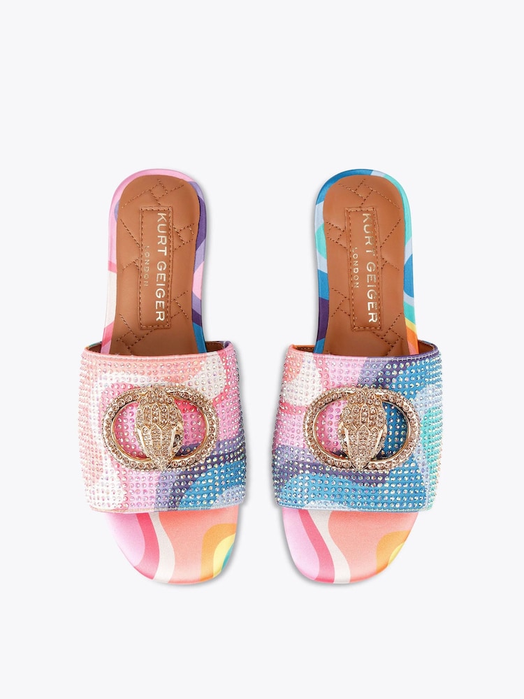 Kurt Geiger London Pink Chelsea Flat Sandals - Image 2 of 4