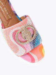 Kurt Geiger London Pink Chelsea Flat Sandals - Image 3 of 4