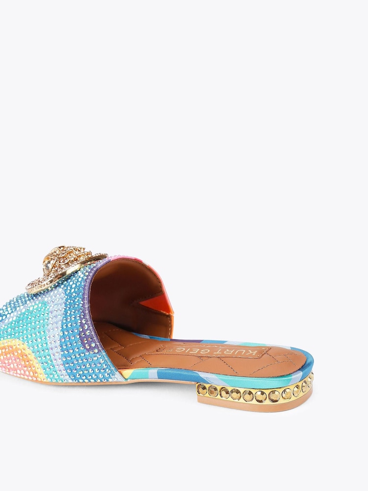 Kurt Geiger London Pink Chelsea Flat Sandals - Image 4 of 4