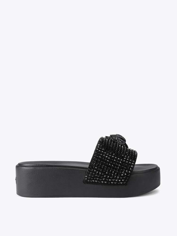 Kurt Geiger London Black Crystal Kurt Geiger London Black Meena Eagle Platform Sandals - Image 1 of 4 Kurt Geiger London Black Crystal Kurt Geiger London Black Meena Eagle Platform Sandals - Image 1 of 4