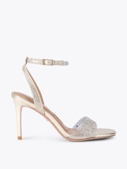 Carvela Gold Positano Vinyl Sandals - Image 1 of 4