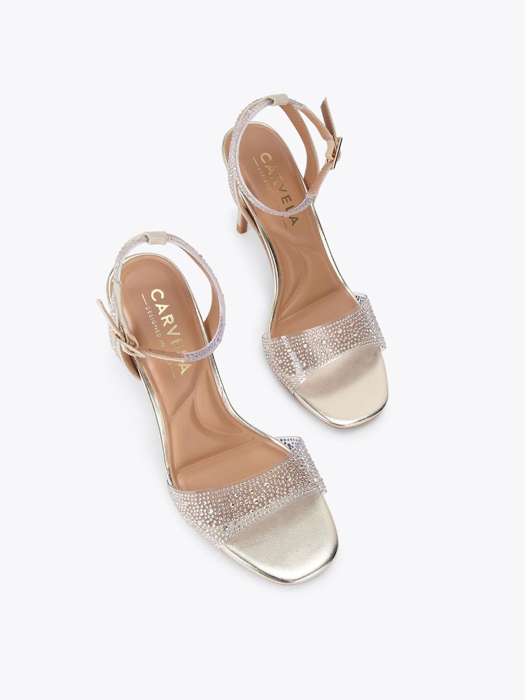 Carvela Gold Positano Vinyl Sandals - Image 2 of 4