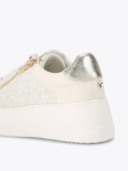 Carvela Chalk White Jive Lace-Up Trainers - Image 4 of 4