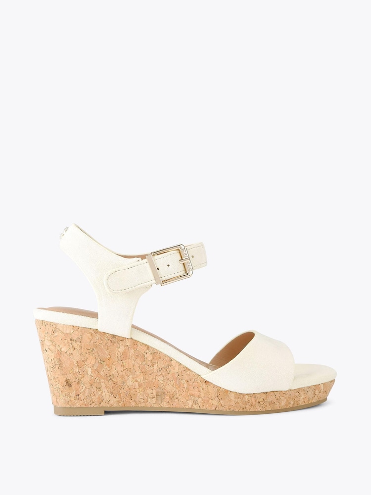 Carvela Off White Sadie Wedge Sandals - Image 1 of 4 Carvela Off White Sadie Wedge Sandals - Image 1 of 4