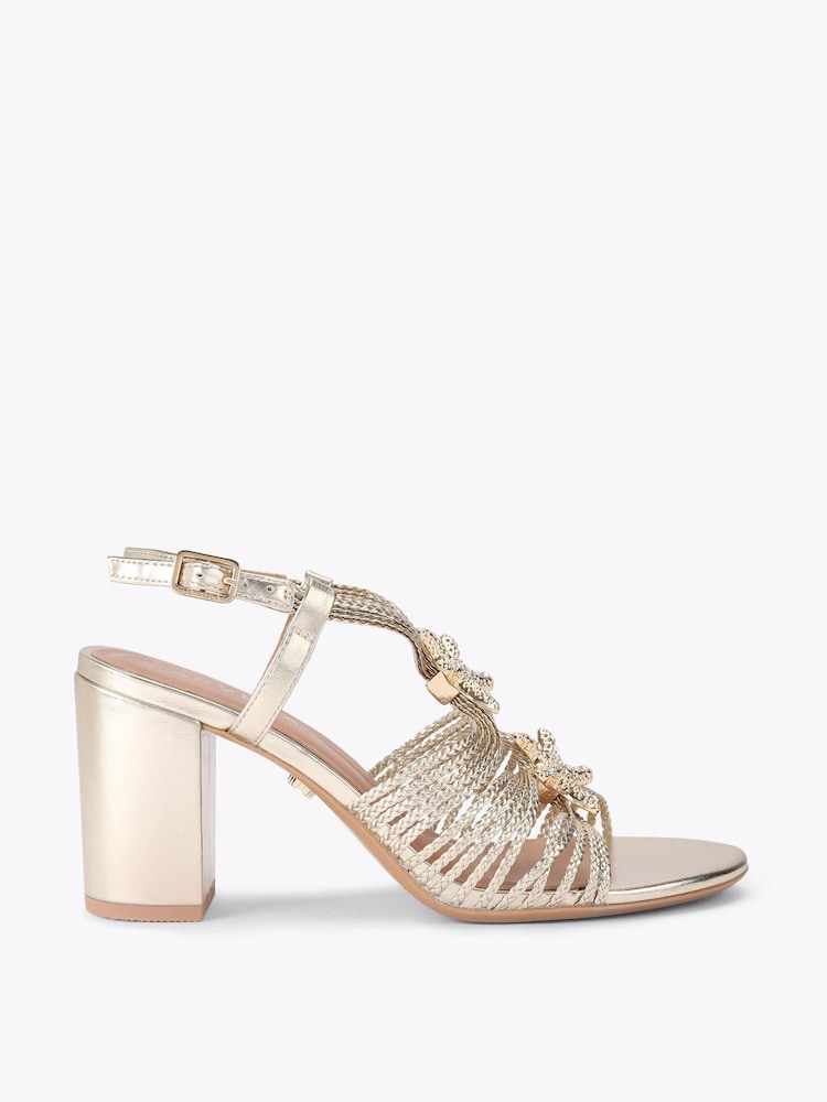 Carvela Gold Marina Block Sandals - Image 1 of 4 Carvela Gold Marina Block Sandals - Image 1 of 4