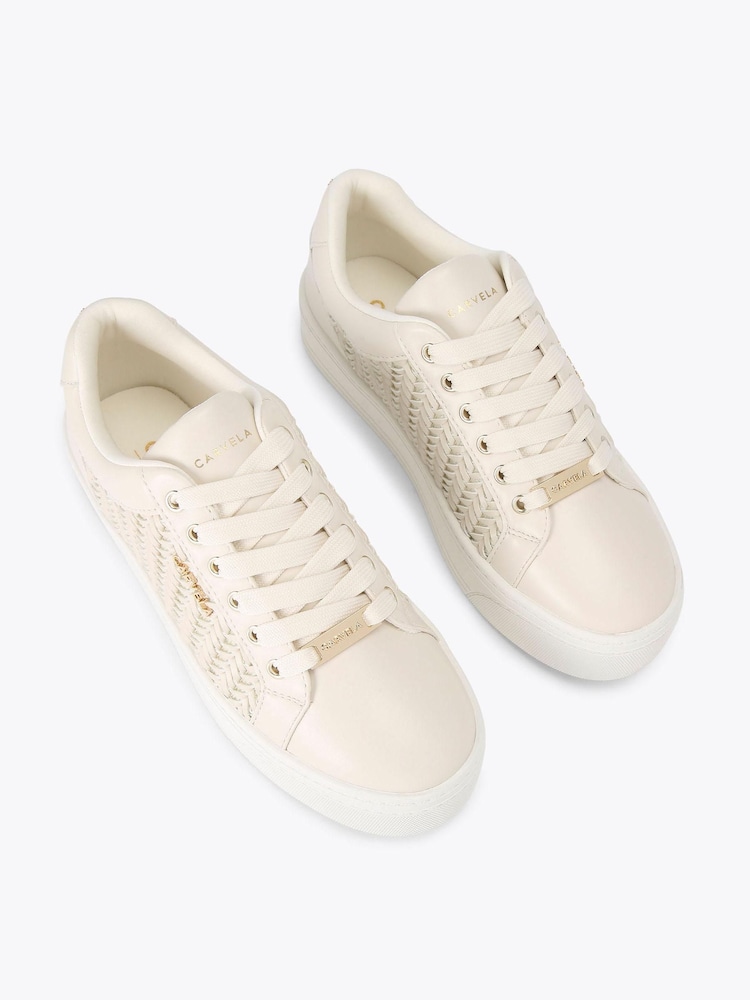 Carvela Cream Sardinia Trainers - Image 2 of 4