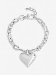Mood Silver Tone Polished Heart Bracelet - Image 1 of 1