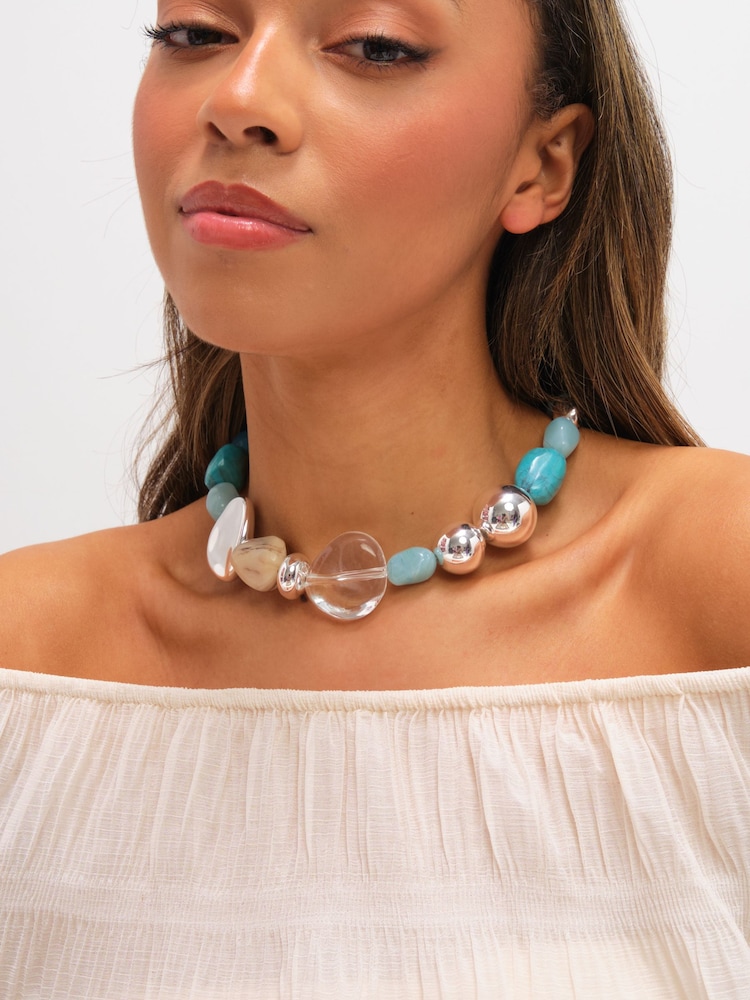 Mood Tone Turquoise Resin Necklace - Imagen 3 de 3