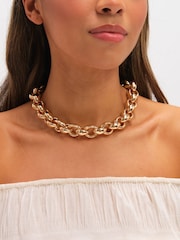 Mood Gold Tone Statement Chain Necklace - Image 3 of 3