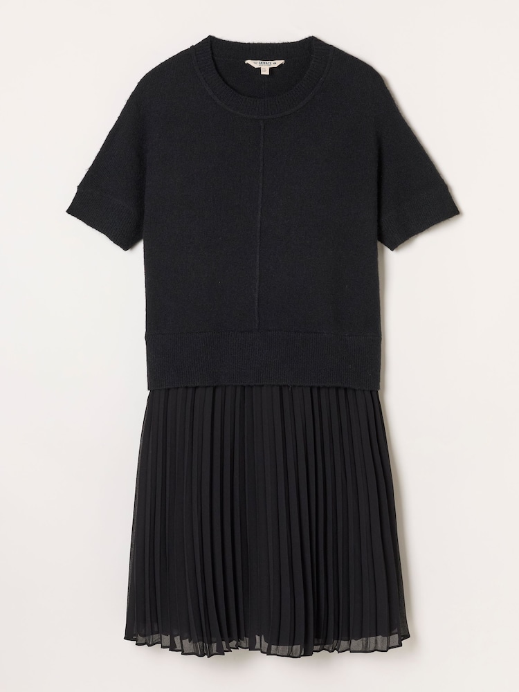 FatFace Susie Black Petite 2in1 Midi Dress - Image 6 of 6 FatFace Susie Black Petite 2in1 Midi Dress - Image 6 of 6