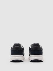 Reiss Dark Navy Hudson Suede-Trim Runner Trainers - Image 4 of 5