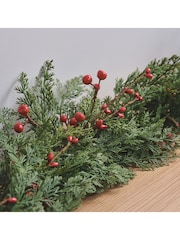 Lights4fun Warm White 1.5m Pre Lit Christmas Garland - Image 3 of 4