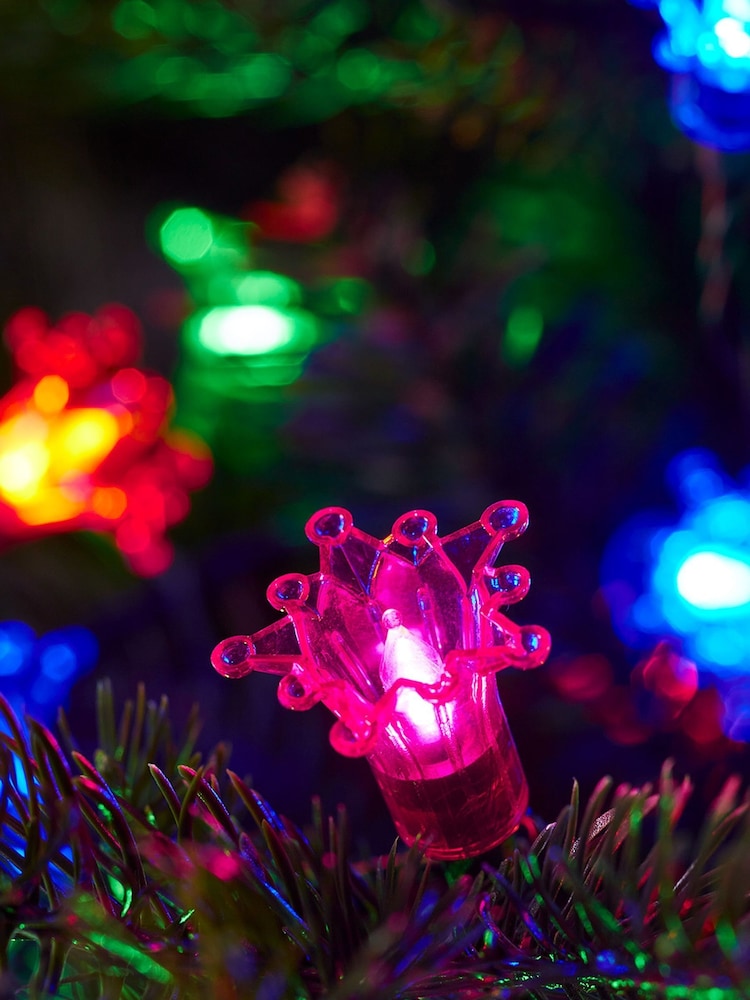 Lights4fun Ivory 150 Multi Coloured Pickwick Christmas Tree Lights - Image 2 of 2 Lights4fun Ivory 150 Multi Coloured Pickwick Christmas Tree Lights - Image 2 of 2