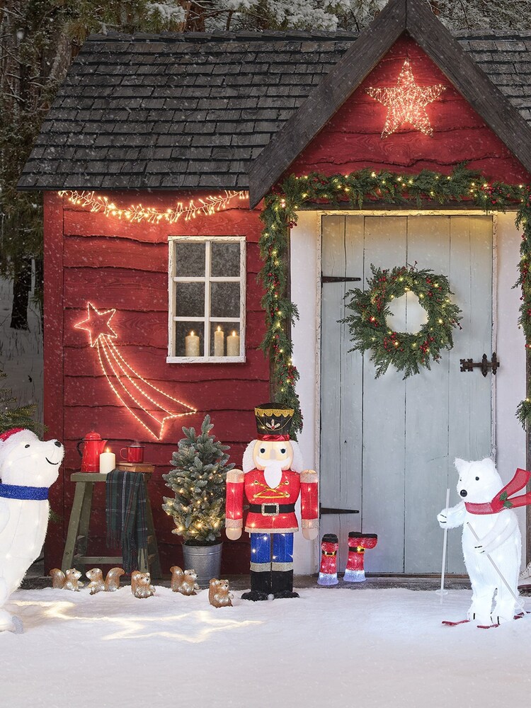 Lights4fun Red 66cm Animated Skiing Polar Bear Figure - Image 4 of 4