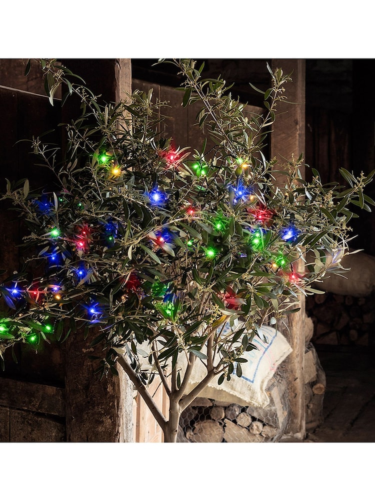 Lights4fun 200 Multi Coloured LED Outdoor On Cable Battery Fairy Light - Image 2 of 6