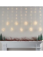 Lights4fun Clear Warm Starburst Curtain Light - Image 1 of 2